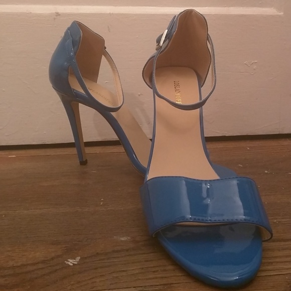 Shoes - Blue patent leather heels